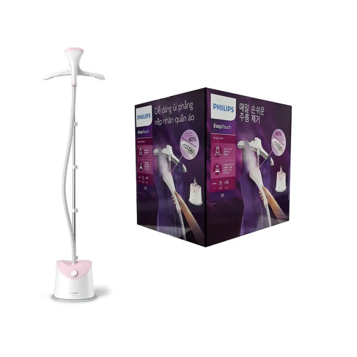 PHILIPS, Garment Iron Steamer, GC484, White + Pink - Image 3