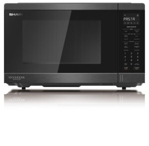 SHARP R-34SI-BS Microwave Oven displaying its digital keypad and exterior finish.